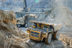 mining with excavator and large cump truck mining with excavator and large cump truck